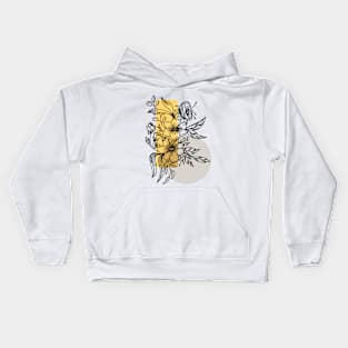 Flowers Hand Drawn Kids Hoodie